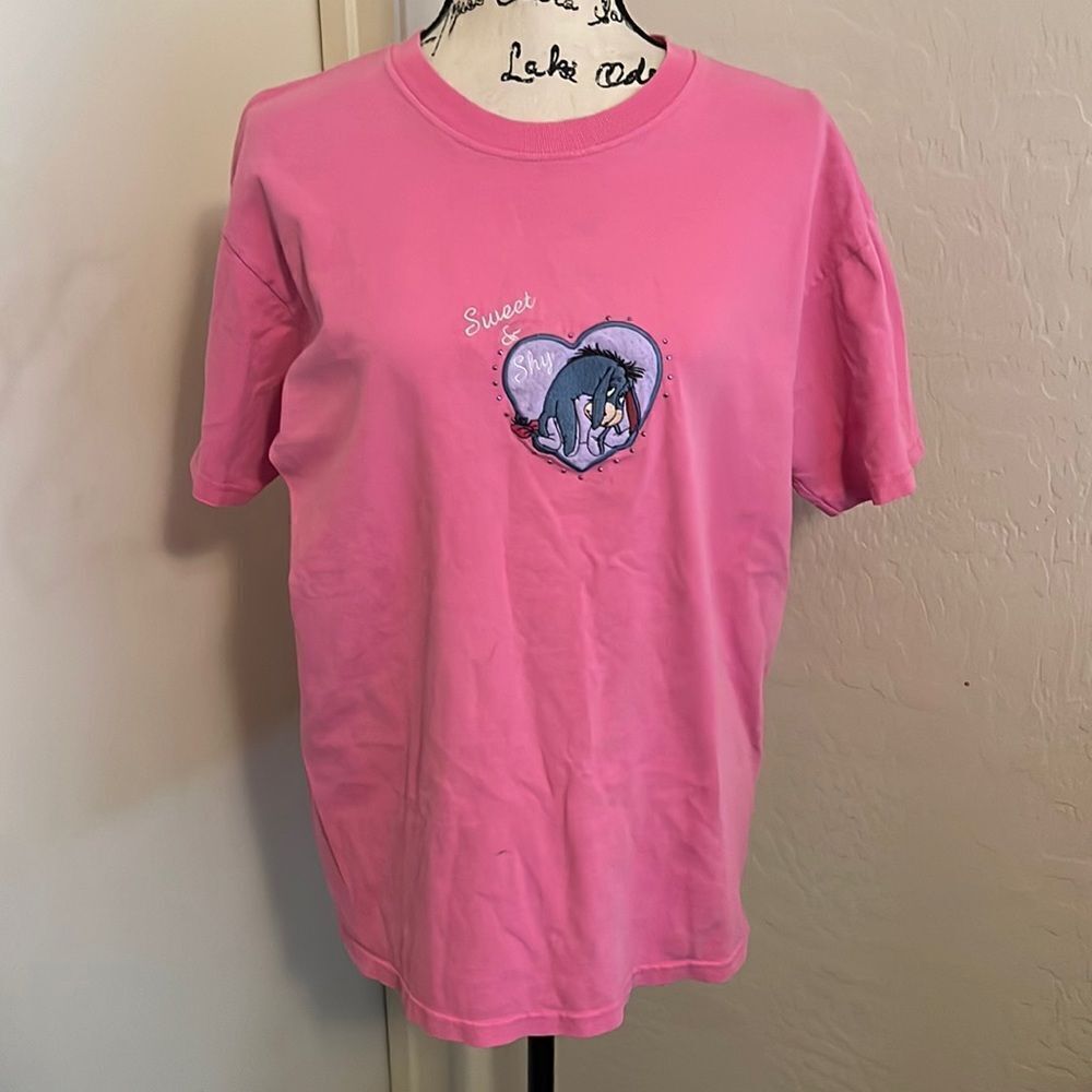 Y2K Disney Pink Eeyore Graphic Sweet & Shy Shirt